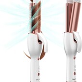 CkeyiN Flat Iron з прохолодним повітряним потоком, 2 в 1, плойка та випрямляч Керамічний турмалін