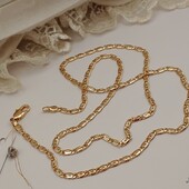 красивая цепочка, плетение греческое (улитка) 45 cм, позолота 585 пробы