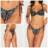 Hunkemoller! Жіночі труси від купальника в рубчик, низ від купальника М розмір black! Лот 12