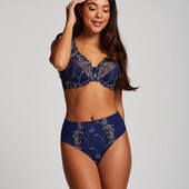 Hunkemoller! Високі жіночі труси з вишивкою М розмір medieval blue! Лот 56