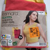 2 шт. Женская майка-топ от Esmara, L, рубчик , набор 2 шт.