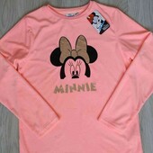 Disney брендовый новый велюровый реглан цвет коралловый на рост 158 см