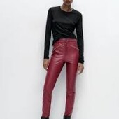 Стильні брюки зі штучної шкіри Zara рM