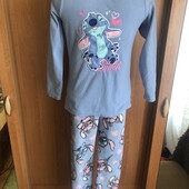 Пижама, комплект, костюм, 11-12 р 146-152 см. стич. Disney, в ідеалі