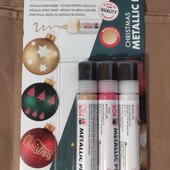 Набір маркерів Marabu Creabox Metallic Pen для творчості з Німеччини,для кераміки,скла,текстилю тощо