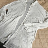 Asos, uk10 білосніжна сорочка бавовна жатка