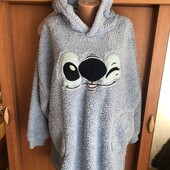 Меховушка, плюшева туника, кофта, худи, L-XL. 146-170. стич. Disney, слип, пижама, в ідеалі