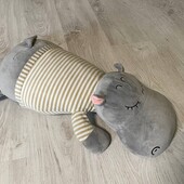Подушка плед бегемот