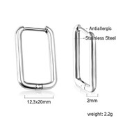 Сережки Stainless Steel нержавіюча сталь