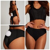 Hunkemoller private collection! Високі жіночі труси з хвостиком Хл розмір caviar! Лот 312