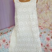 Ажурна біла Сукня. Нова.обг 104-106