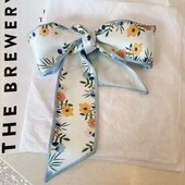 Твіллі, хустинка, хустка, стрічка двостороння квіти, луг, напис, слова