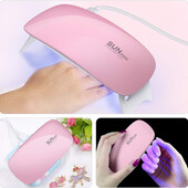 ❤️Led+uv лампа для маникюра SUN mini 6W розовая портативная❤️