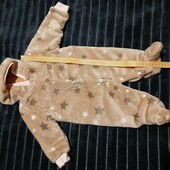 Флісовий теплий комбінезон, чоловічок на підкладці, 0-3 міс.