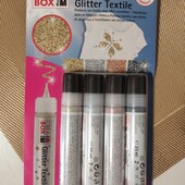 Останні! Набір фарб для текстилю з блискітками Marabu Glitter Textile