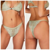 Hunkemoller! Мереживні жіночі труси, бразиліани Л розмір desert sage! Лот 223