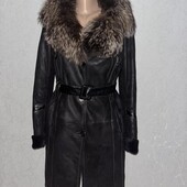 Дублянка дубленка натуральна з чорнобуркою L-XL