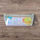Пенал-косметичка Macaroon з рухомими паєтками,прозорий,лазерний(18.5*8*3,5см.)