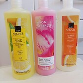 Крем - гель для душу великий 720 мл avon Щасливі моменти, лимон, апельсин