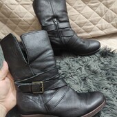 Carvela 25см шкіряні утеплені чоботи