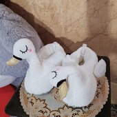 ❤️Шикарные красивые белоснежные меховые с люрексом очень тёплые лёгкие тапочки новые❤️Стелька 27 см.