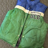 Не пропустіть!Шикарна брендова двустороння пухова жилетка Benetton,6-7років,ідеальний стан!