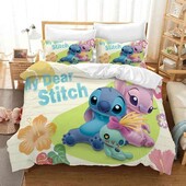 Комплект постільної білизни Stitch + простирадло в тон з Німеччини