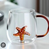 Стеклянная чашка с фигуркой на дне