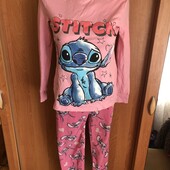 Пижама, комплект, костюм, 12-13 р 152 см. стич. Disney, в ідеалі