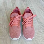 Primark брендовые лёгкие текстильные кроссовки/ мокасины цвет коралловый размер 38