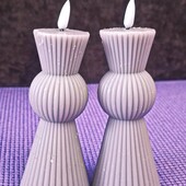 Восковая LED свеча на батарейке 6,5х6,5х18 см Aldi