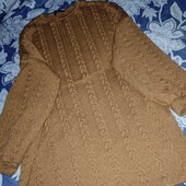 Shein XL мідний светр сукня структурованим визерунком