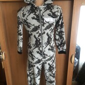 комбинезон, кигуруми, пижама, слип, р. 9-10 p 140 см, fortnite. в ідеалі