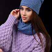 Гарний комплект шапка +хомут тепленький унісекс в наявності унісекс можно підліткам