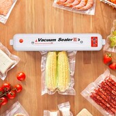 Вакуумний пакувальник продуктів Білий Vacuum Sealer кухонний вакууматор