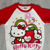 Hello kitty брендовый теплый реглан/свитшот на рост 128/134 см