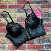 Арт.156 бюстгальтер жіночий з пуш ап еко шкіра від hunkemoller Розмір євро 70С.