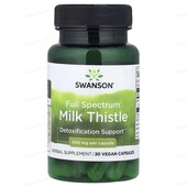 Розторопша Swanson Milk Thistle Full Spectrum 500 мг, 30 капсул