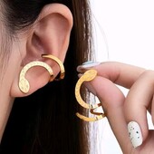 Сережки змія вигнута, закручена, змії, кобра, медзолото