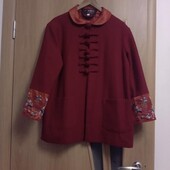 Теплый кардиган, пальто с карманами, размер 16-20