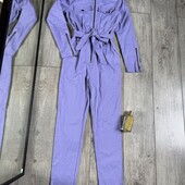 Класний комбез ніжно фіолетовий стречевий є кармани пояс на перед або на зад на літо вечор підійде