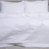 Простирадло-накидка 260*260 White Mikrosatin Premium