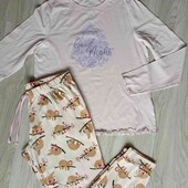 Primark + Esmara брендовый хлопковый пижамный комплект размер евро 40/42