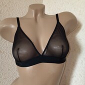 Ніжний прозорий чорного кольору бюстгалтер ХХS. Женский бюстгалтер 8632