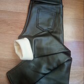 Леггинсы кожвинил на плюше качество шикарное