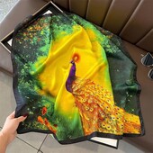 Платок стильный трендовый Искусственный шелк 70*70 см арт 21