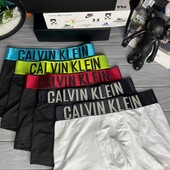 Набір чоловічі труси (плавки, боксерки) Calvin Klein: чорні, зелені, білі, блакитні, червоні