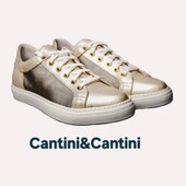Кеди жіночі бежевий металік Cantini&Cantini натуральна шкіра
