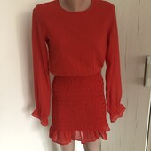 Шикарне плаття шифонове на підкладці) червоне