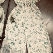 Розпродаж магазину! Трендовий комбез батал широкі штинини, бант спереду,є кармани